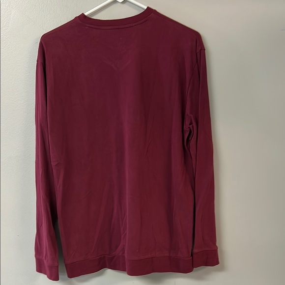 Red Long Sleeve Tee Classic Crew Neck - Picture 3 of 3